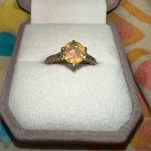 18k Australian Opal with diamonds